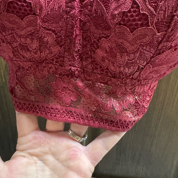 Knix Wireless DEEP RED Lace bustier bra - size S++ - Picture 8 of 11